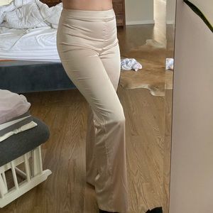 NWT! Champagne colored Satin pants
